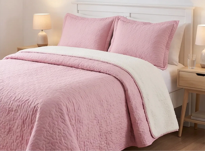 CUBRECAMA SHERPA 2 PLAZAS - PALO ROSA M918 - 2