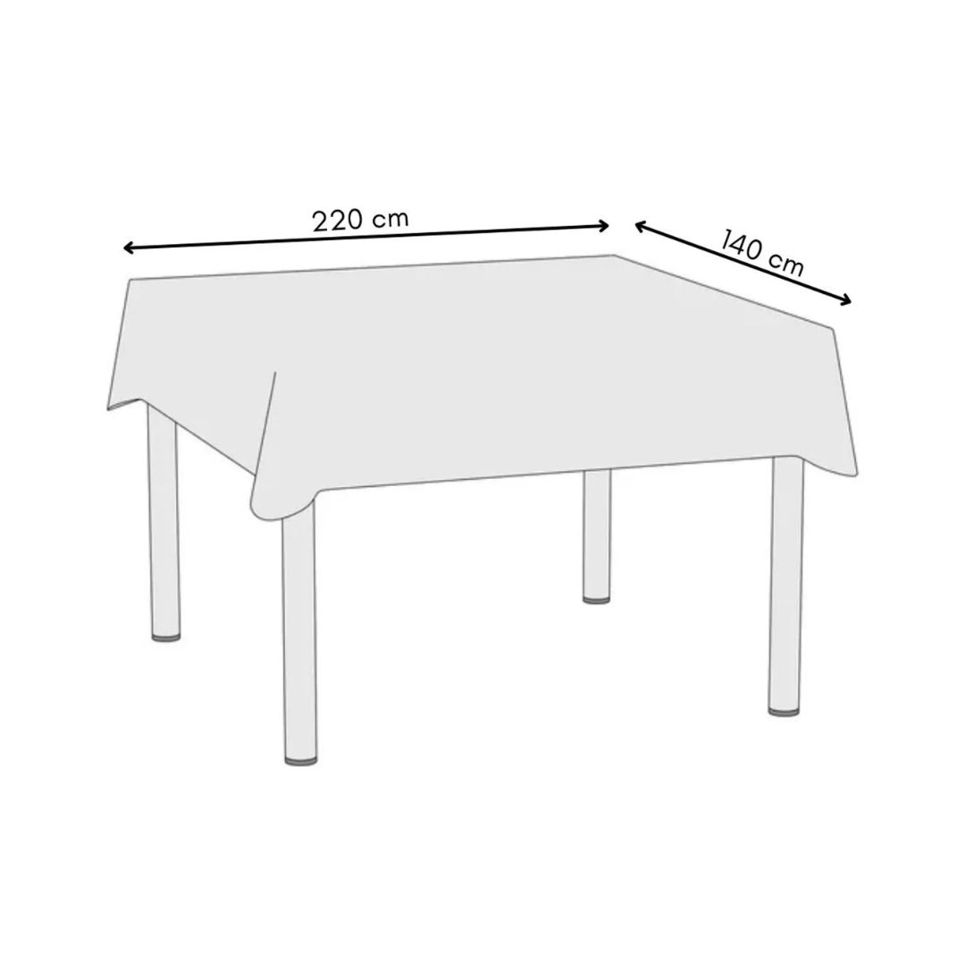 MANTEL RECTAGULAR DE LINO 140 X 220 CM - GRIS LISO M3 - 3