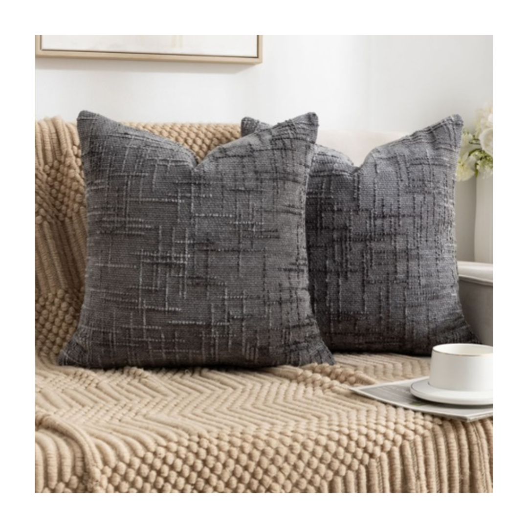 JUEGO DE PIECERA CHENILLE 2 PLAZAS/KING - GRIS - 2