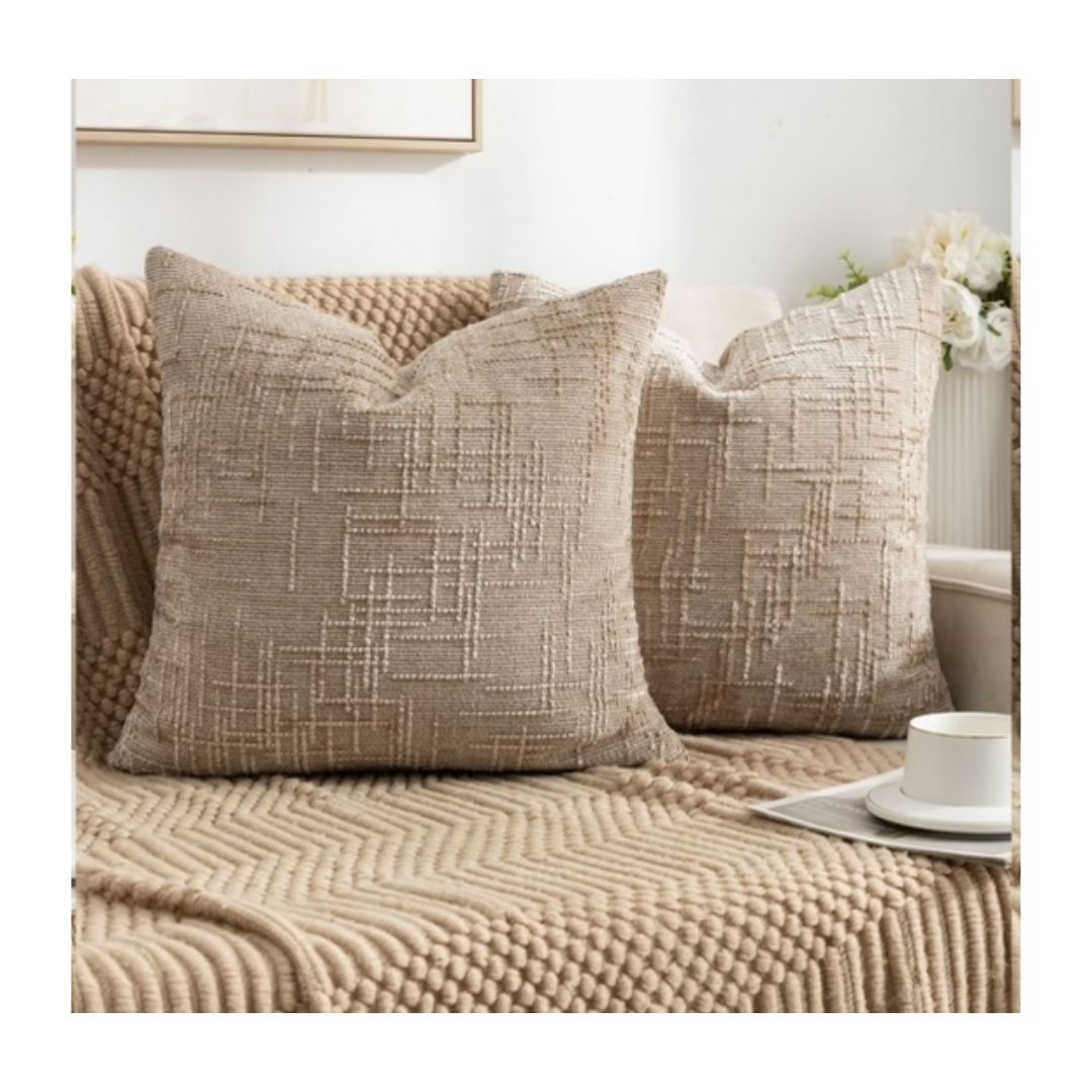 JUEGO DE PIECERA CHENILLE 2 PLAZAS/KING -CAFE - 2