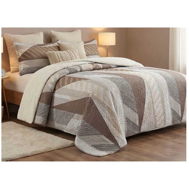 CUBRECAMA QUILT SHERPA 1.5 PLAZAS - APACHE M959 - 1