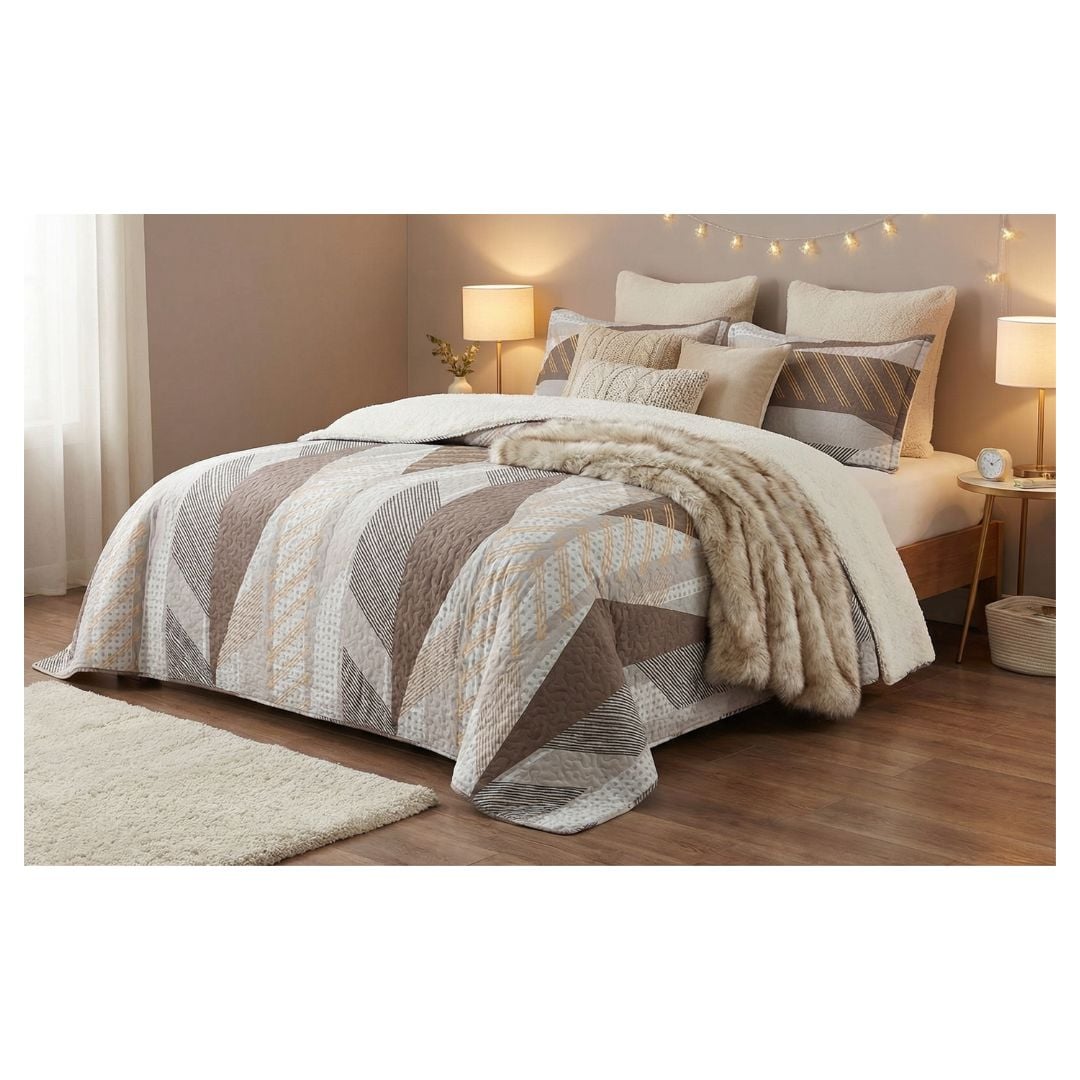CUBRECAMA QUILT SHERPA 1.5 PLAZAS - APACHE M959 - 3
