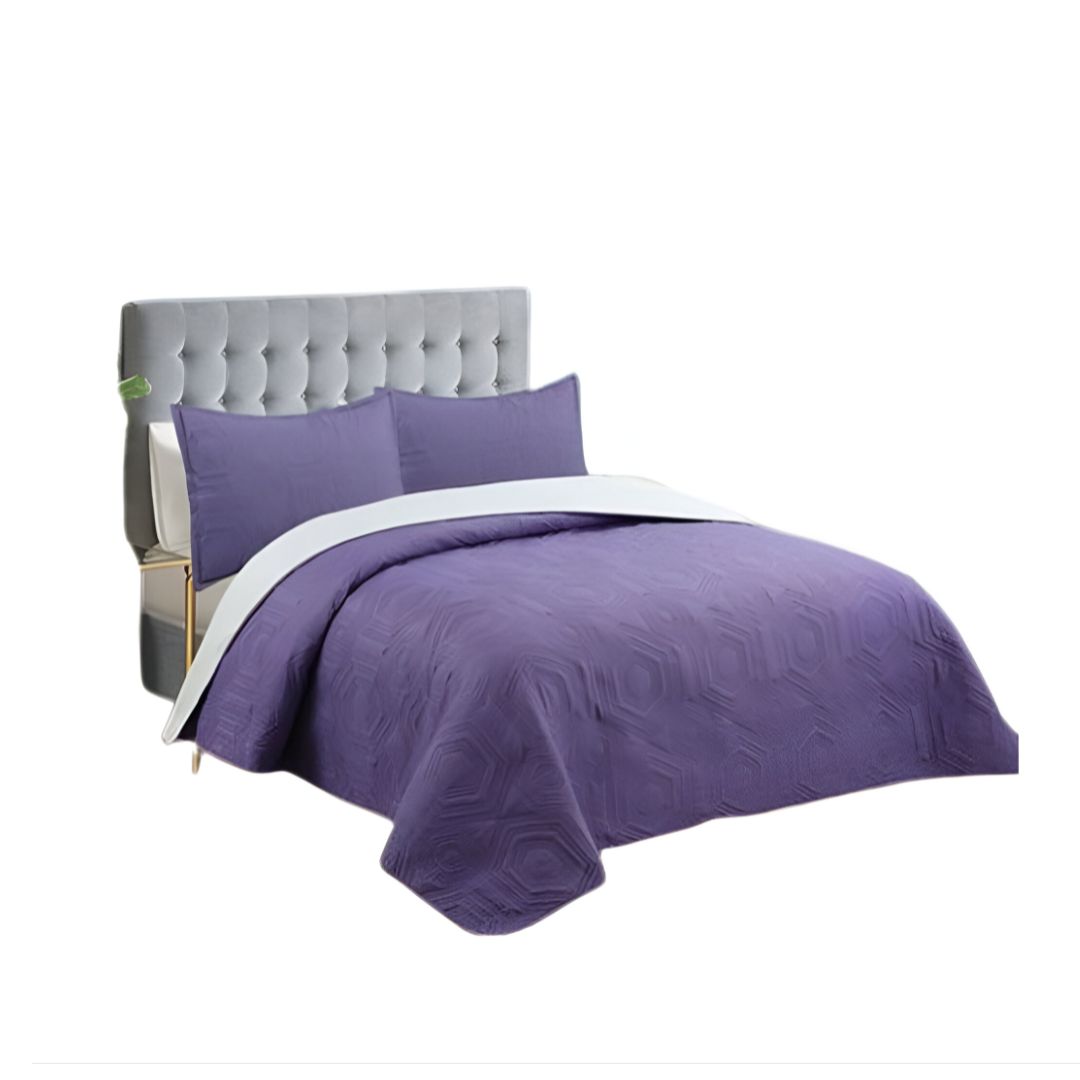 CUBRECAMA QUILT DE VERANO 1.5 PLAZAS - LILA CS010 - 1