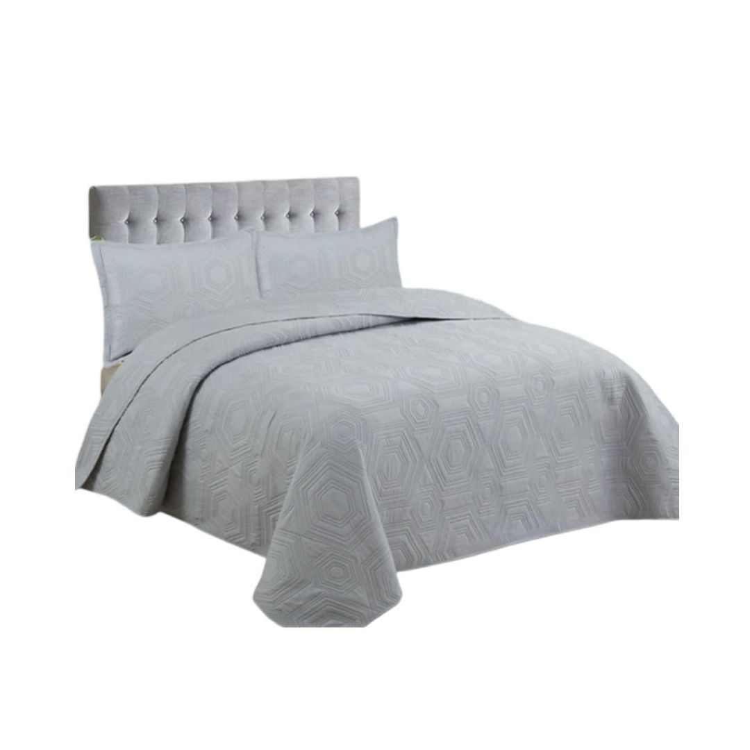 CUBRECAMA QUILT DE VERANO 1.5 PLAZAS - GRIS OSCURO CS016 - 1