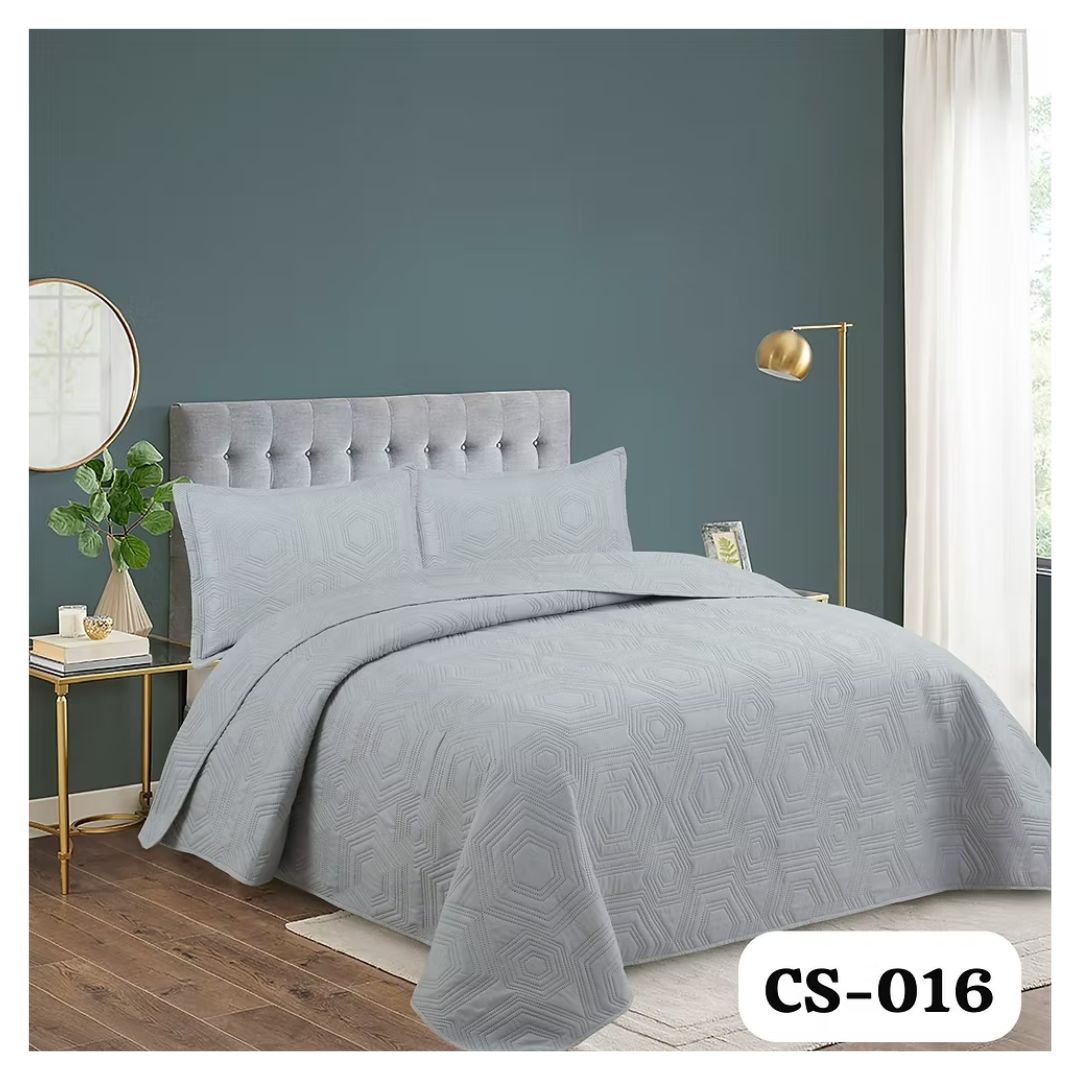 CUBRECAMA QUILT DE VERANO 1.5 PLAZAS - GRIS OSCURO CS016 - 2