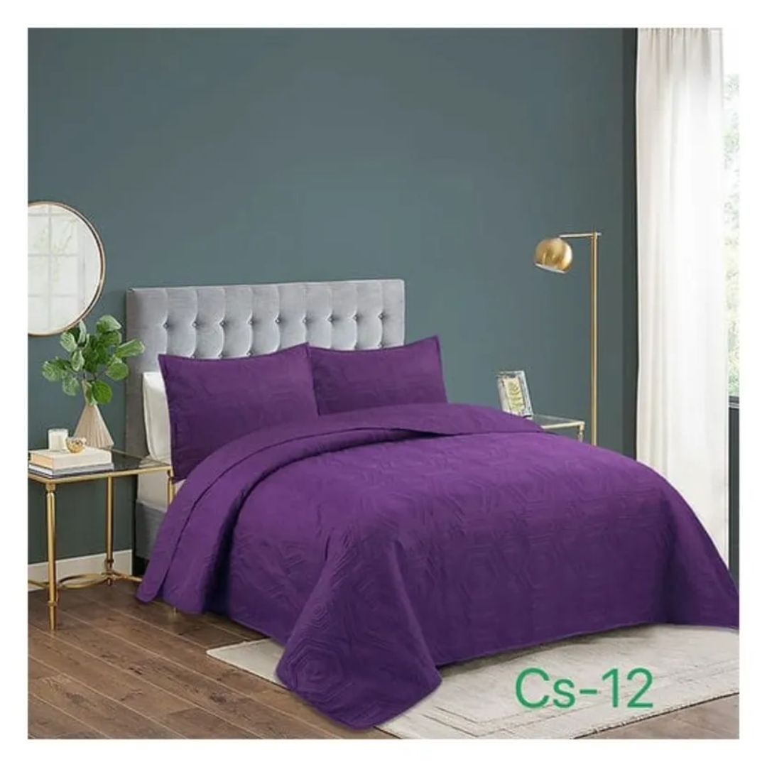 CUBRECAMA QUILT VERANO 2 PLAZAS - MORADO CS020 - 2