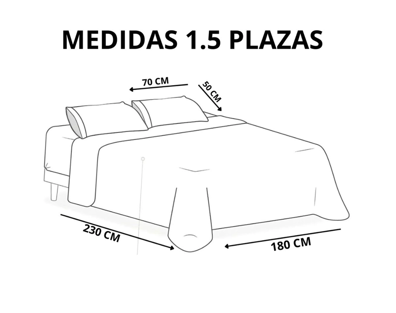 CUBRECAMA QUILT VERANO 1.5 PLAZAS - AZUL MARINO 273 - 3