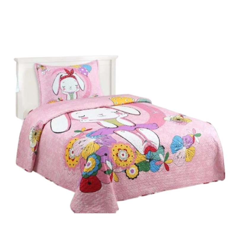 CUBRECAMA QUILT VERANO 1.5 PLAZAS - CONEJITA CANDY XF82 - 2