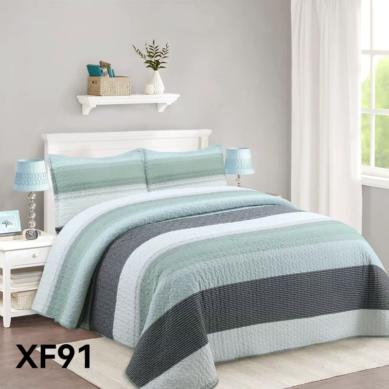 CUBRECAMA QUILT VERANO KING - VERDE MATIZ XF91 - 1