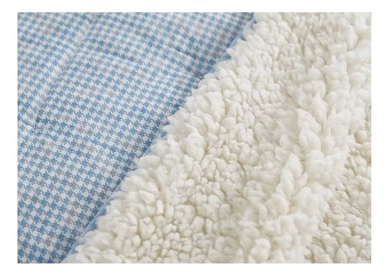 CUBRECAMA SHERPA 1.5 PLAZAS - RAYAS BERGEN CELESTE M968 - 6