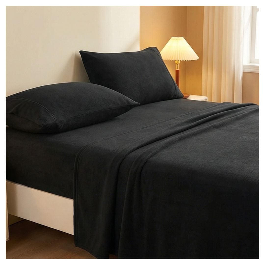 JUEGO DE SABANAS POLAR 1.5 PLAZAS - NEGRO - 3