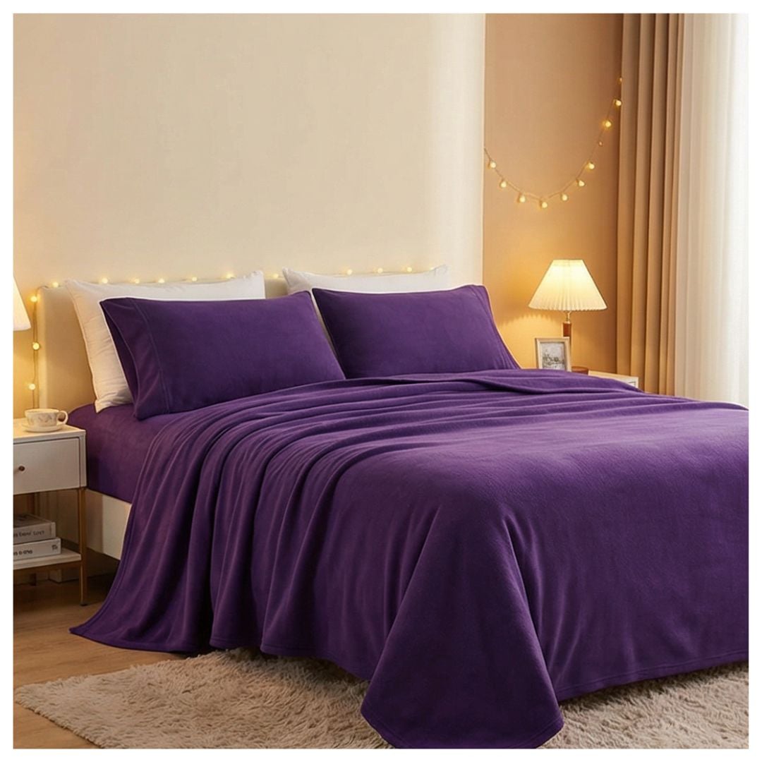 JUEGO DE SABANAS POLAR KING - MORADO - 1