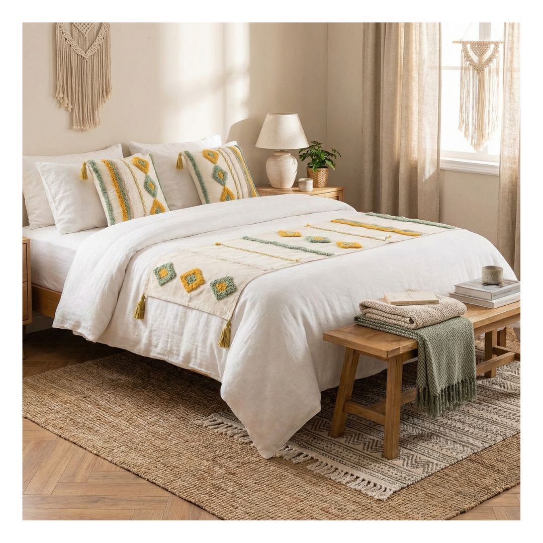 SET DE PIECERA BOHO 2 PLAZAS/KING - SIENA - 3