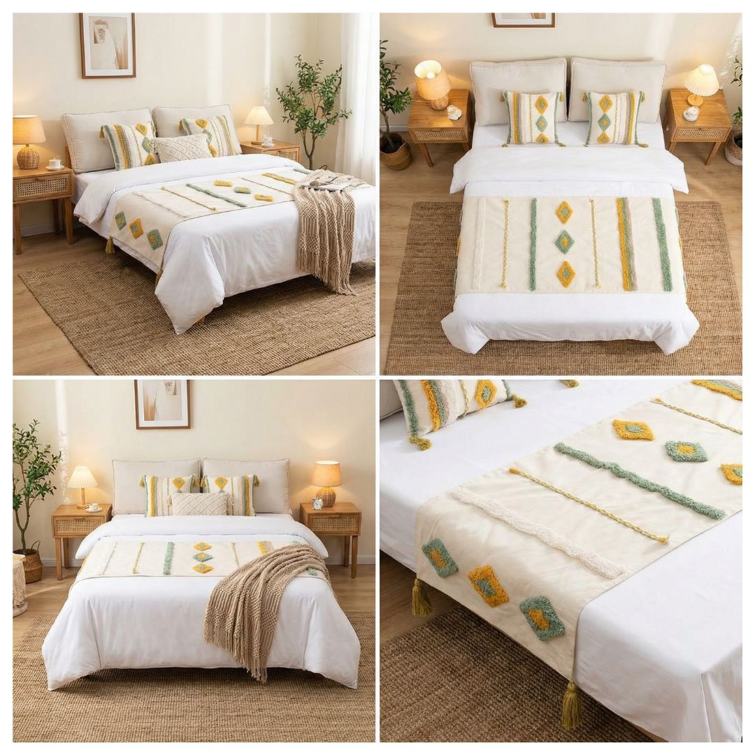 SET DE PIECERA BOHO 2 PLAZAS/KING - SIENA - 4