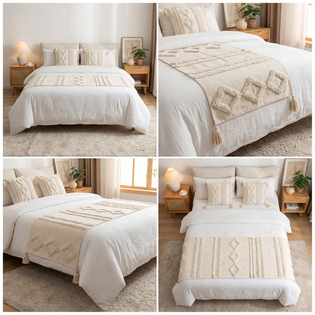 SET DE PIECERA BOHO 2 PLAZAS/KING - LECCE - 4