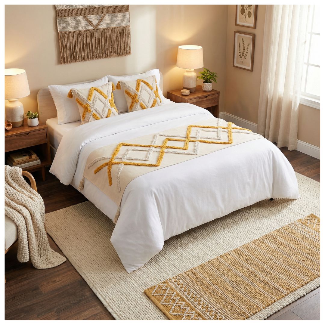 SET DE PIECERA BOHO 2 PLAZAS/KING - SORRENTO - 1