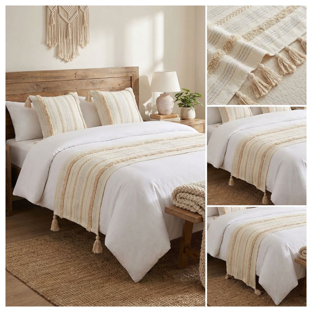 SET DE PIECERA BOHO 2 PLAZAS/KING - AMALFI - 4