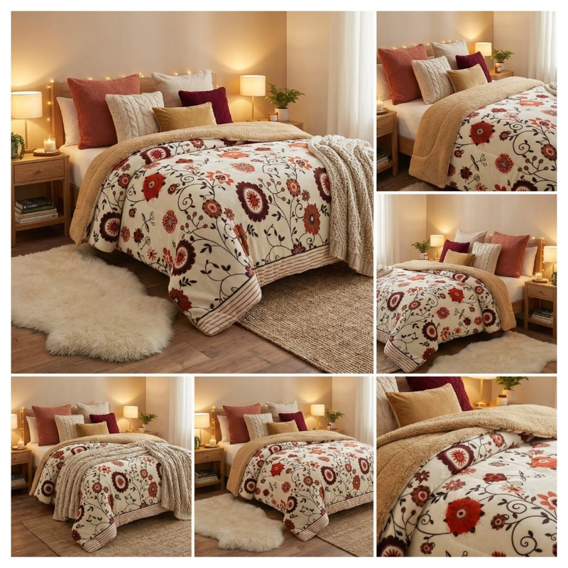COBERTOR CHIPORRO INVIERNO 1.5 PLAZAS - BEIGE MANDALAS 235 - 4
