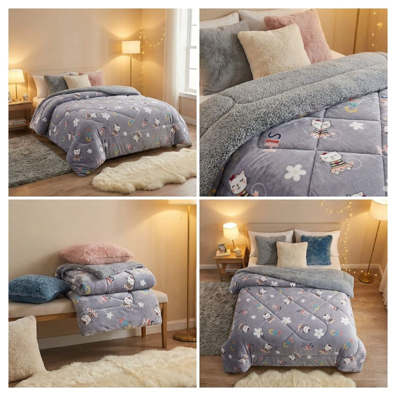 COBERTOR CHIPORRO INVIERNO INFANTIL 1.5 PLAZAS - KITTY STRAWBERRY 198 - 3