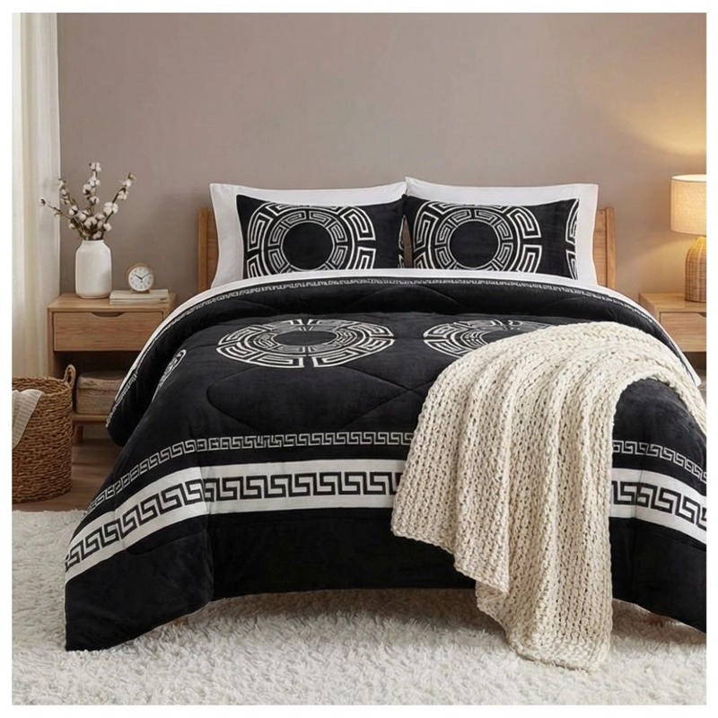 COBERTOR CHIPORRO INVIERNO 1.5 PLAZAS - NEGRO MANDALA 170 - 2
