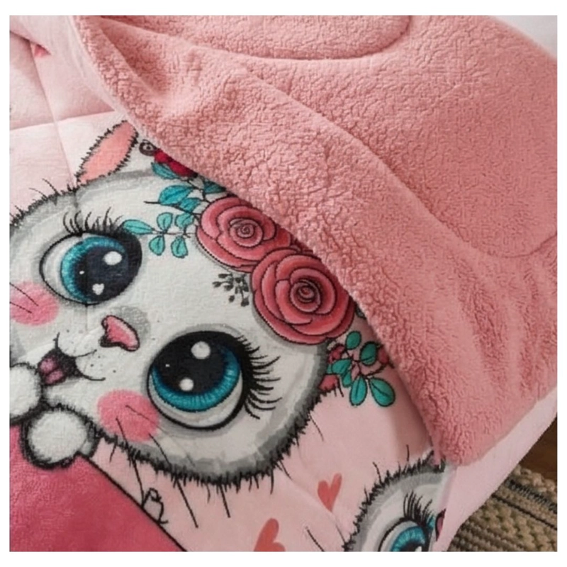 COBERTOR CHIPORRO INVIERNO 1.5 PLAZAS - MIAU ROSE  TFYH62 - 2