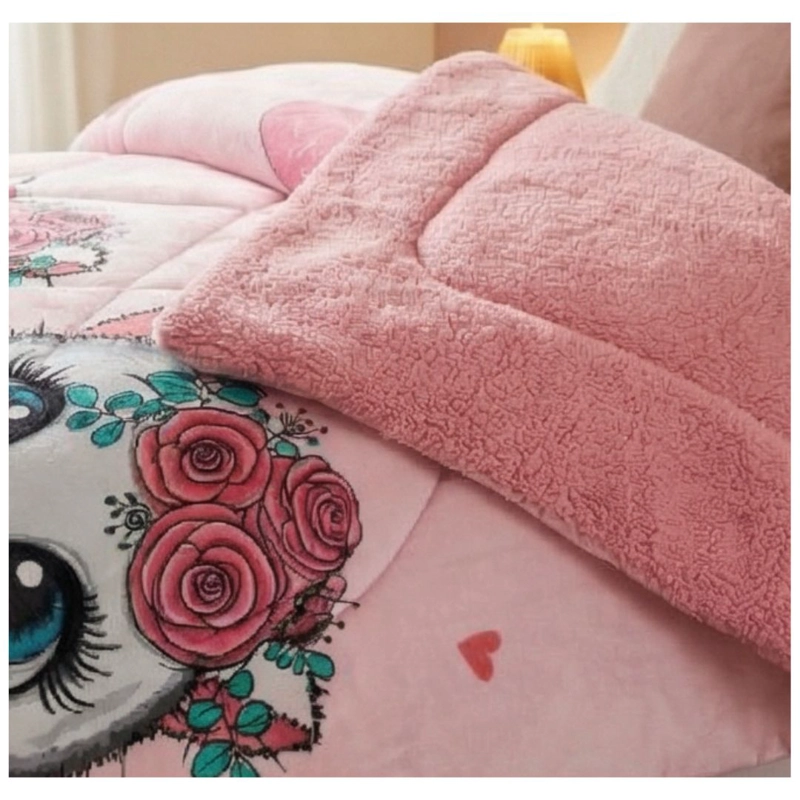COBERTOR CHIPORRO INVIERNO 1.5 PLAZAS - MIAU ROSE  TFYH62 - 3