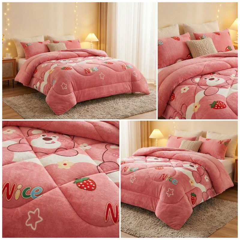 COBERTOR CHIPORRO INVIERNO 1.5 PLAZAS - LOVE A LOT VEAR TFYH56 - 4