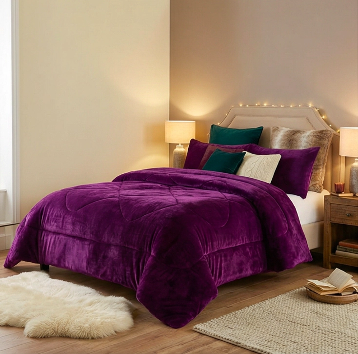 COBERTOR CHIPORRO INVIERNO 2 PLAZAS - MORADO S007 - 1