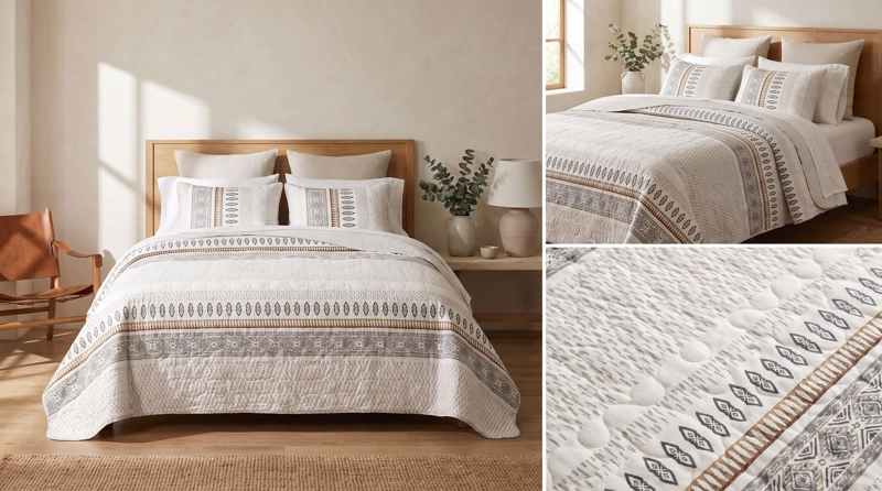 CUBRECAMA QUILT VERANO 2 PLAZAS - KANSAS KFL246 - 6
