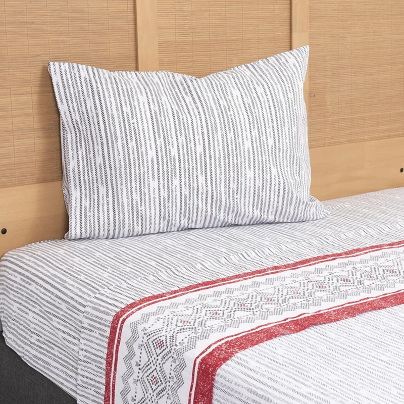 SABANAS 1.5 PLAZAS 144 HILOS ESTAMPADOS MASHINI SNOW - 3