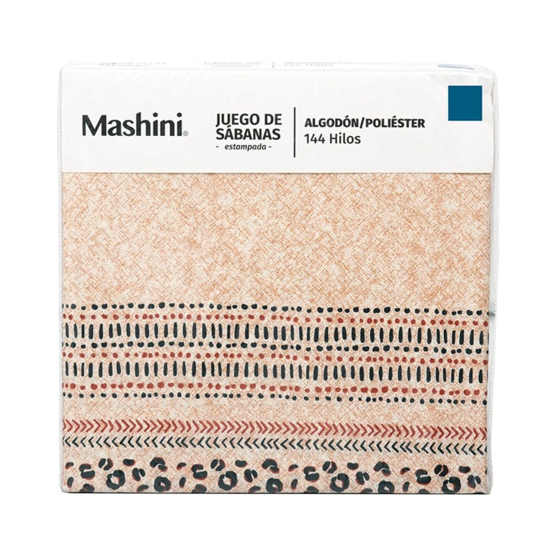 SABANAS 1.5 PLAZAS 144 HILOS ESTAMPADOS MASHINI SNOW - 5
