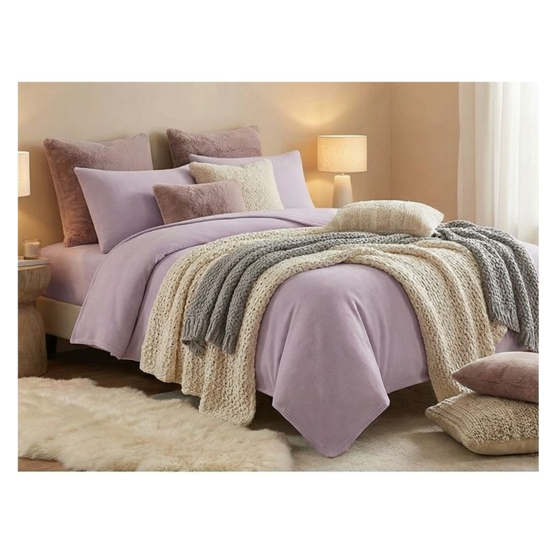 JUEGO DE SABANAS KING POLAR INVIERNO - PALO ROSA - 3