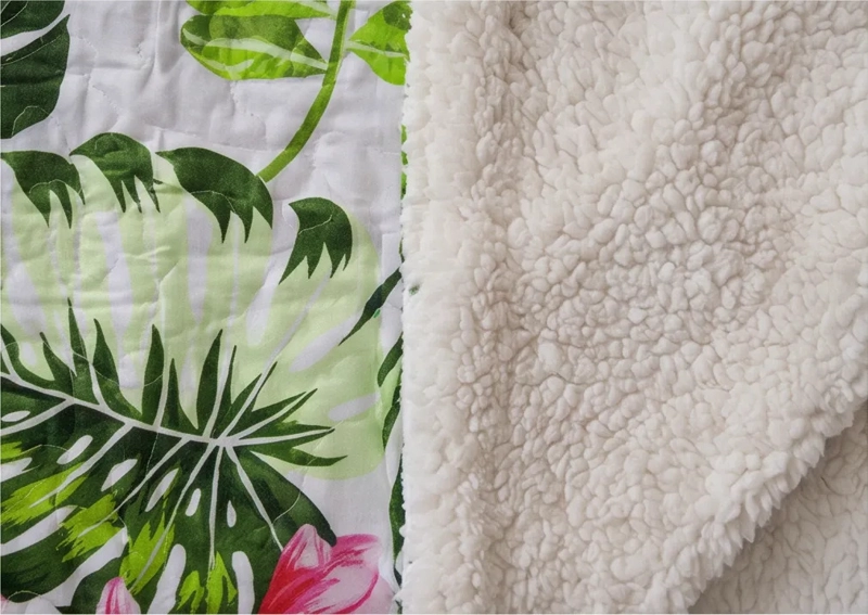 CUBRECAMA SHERPA 1.5 PLAZAS - HOJAS RIO VERDE M906 - 6