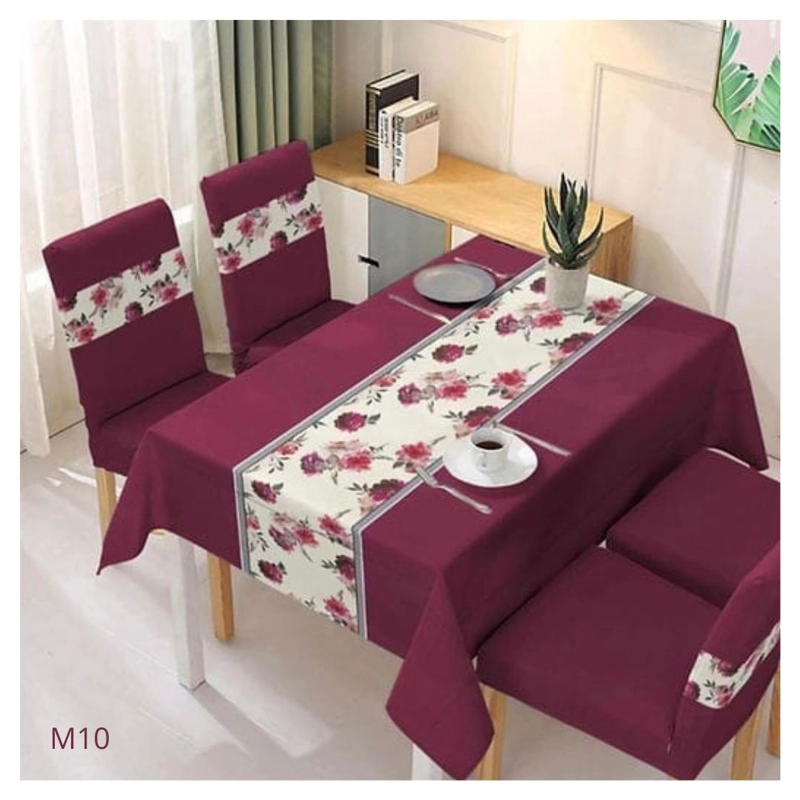 MANTELES ANTIMANCHAS 140X220 CM - BURDEO ROSAS M10 - 1