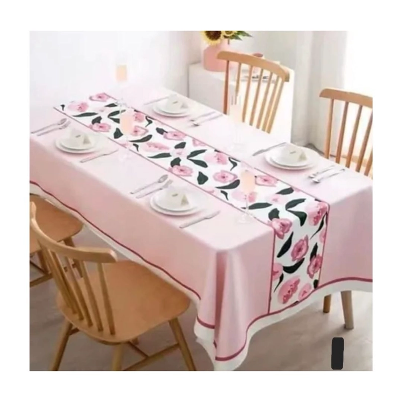 MANTELES ANTIMANCHAS 140X220 CM - ROSA FLORES M26 - 1
