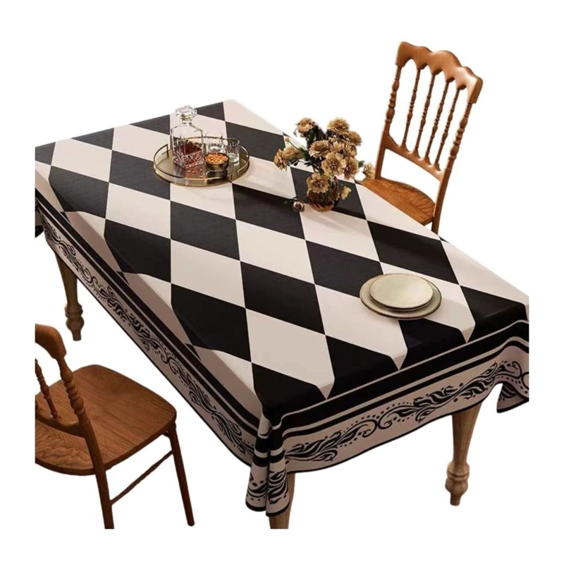 MANTELES ANTIMANCHAS IMPERMEABLE 140X220 CM - TABLERO CHESS - 1