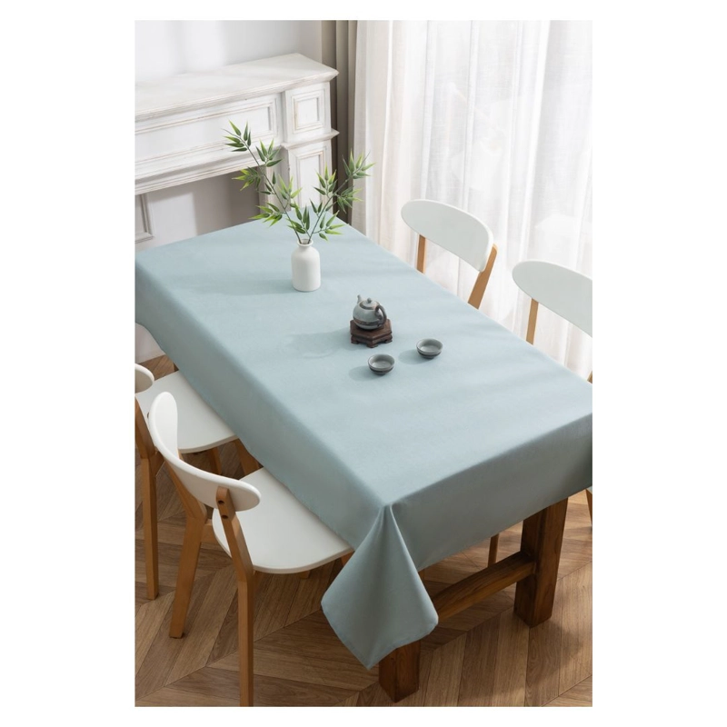 MANTEL DE LINO 140 X 220 CM - CELESTE LISO M2 - 1