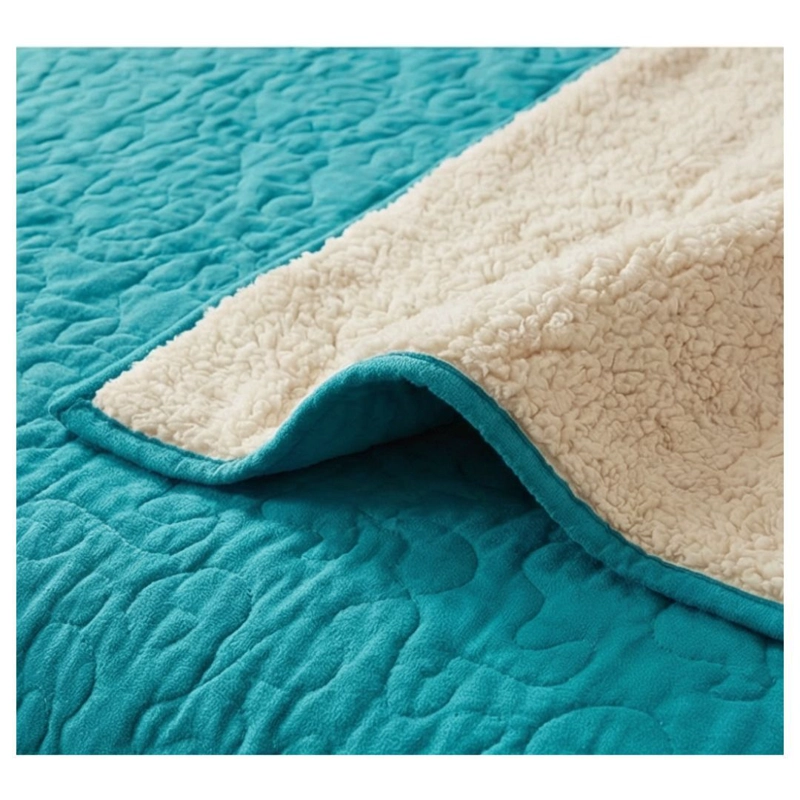 CUBRECAMA SHERPA 1.5 PLAZAS - TURQUESA M919 - 2