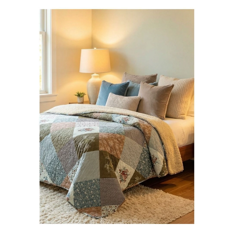 CUBRECAMA SHERPA KING - PATCHWORK BANGKOK CAFE  M936 - 1