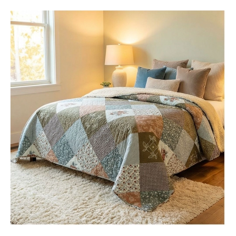 CUBRECAMA SHERPA KING - PATCHWORK BANGKOK CAFE  M936 - 3