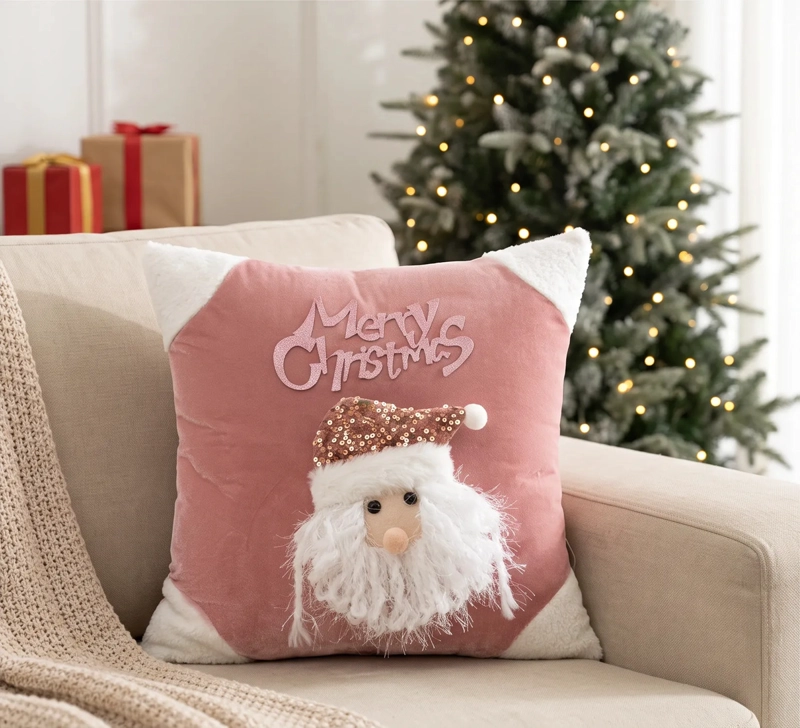 PACK 2 COJINES NAVIDEÑOS CON RELLENO 45X31 CM COLECCION LAPONIA MERRY CUARZO - 1