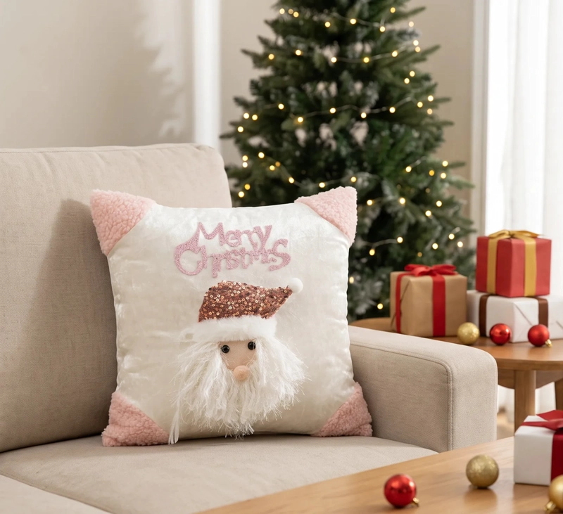 PACK 2 COJINES NAVIDEÑOS CON RELLENO 45X31 CM COLECCION LAPONIA MERRY PERLA - 1