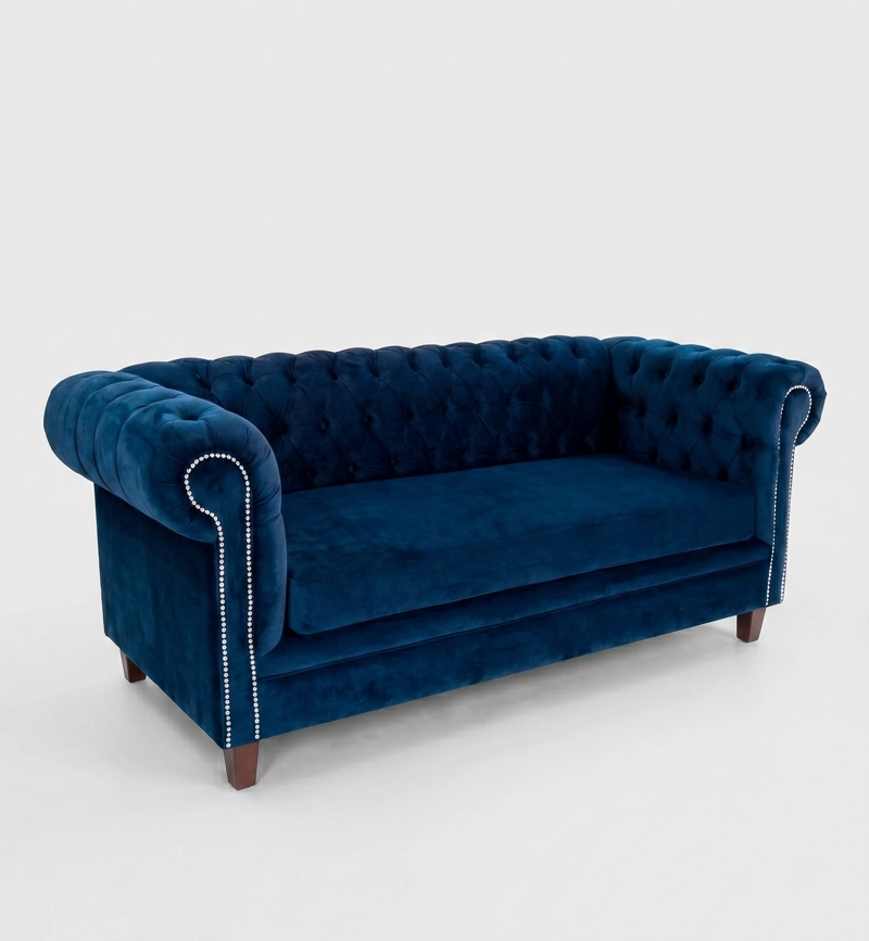 SOFA MUEBLERÍA LATINA CAPITONE 3 CUERPOS FELPA CHESTERFIELD BRABANTE - 3