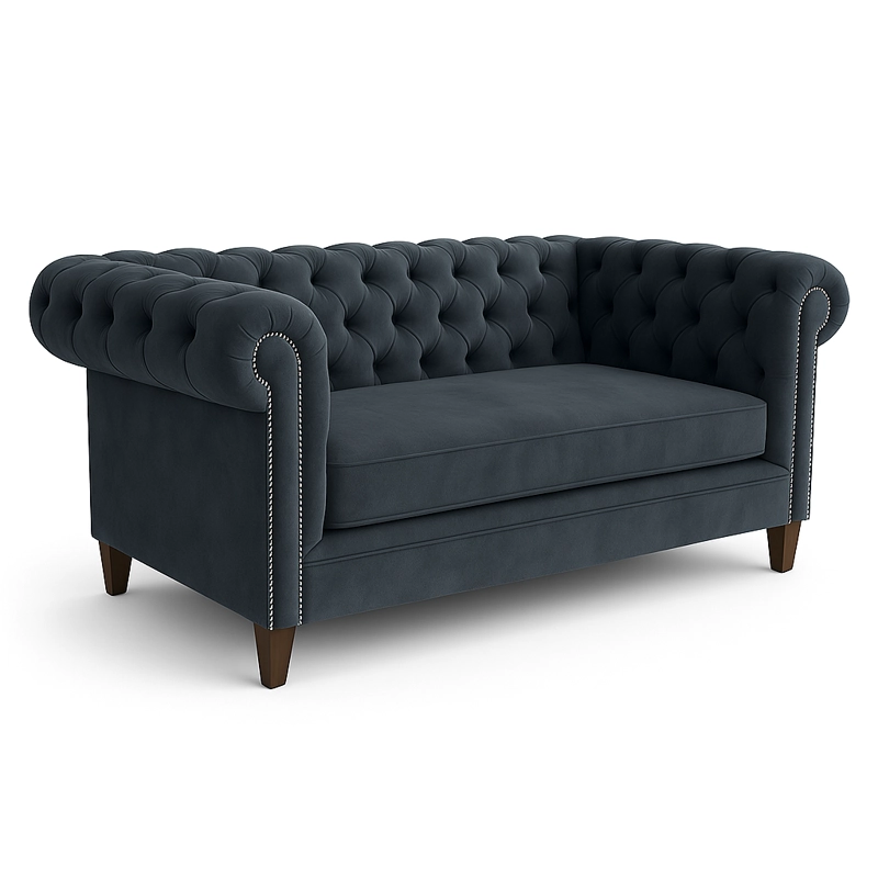 SOFA MUEBLERÍA LATINA CAPITONE 3 CUERPOS FELPA CHESTERFIELD BRABANTE - 3