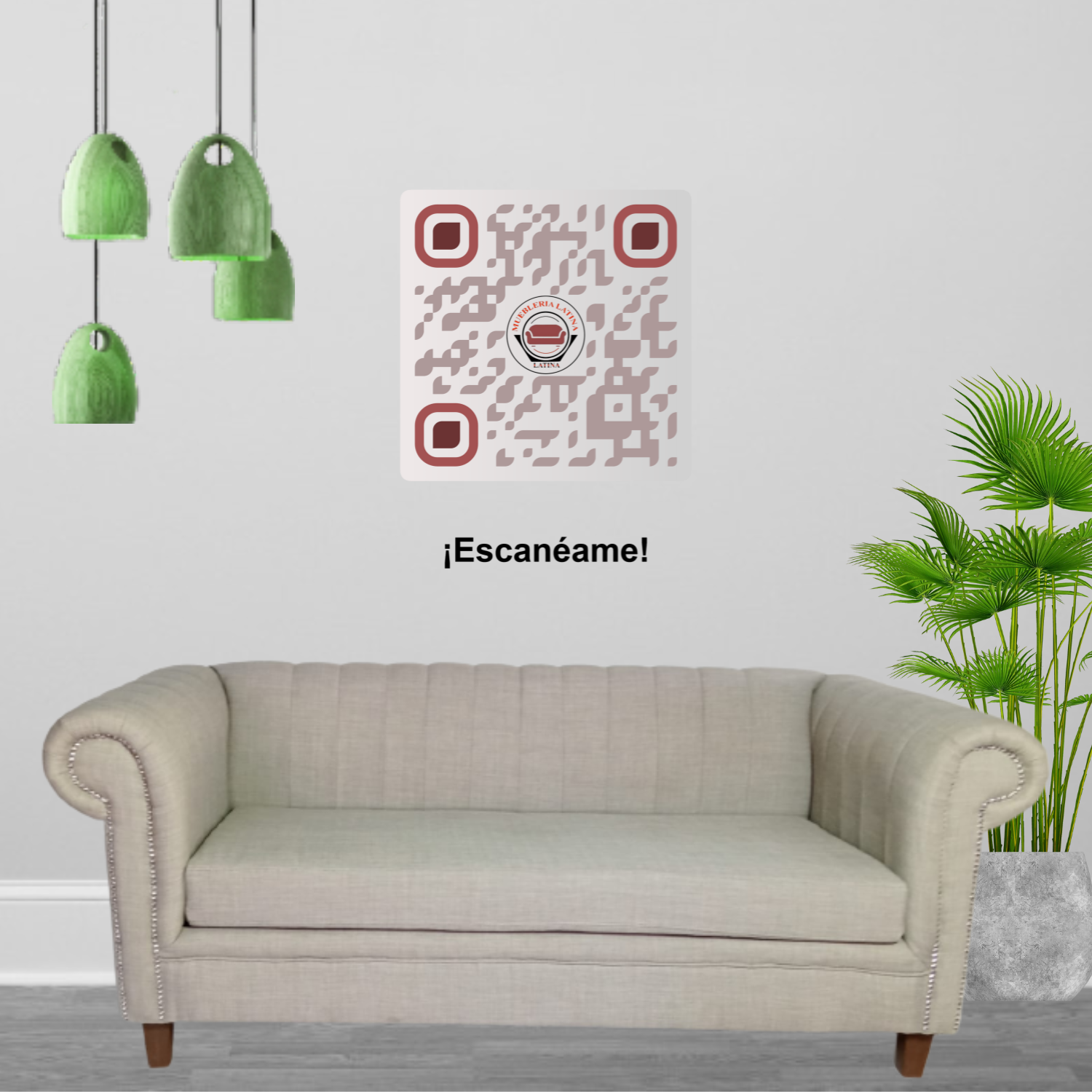 SOFA MUEBLERÍA LATINA LINEAL 3 CUERPOS LINO BRABANTE - 2