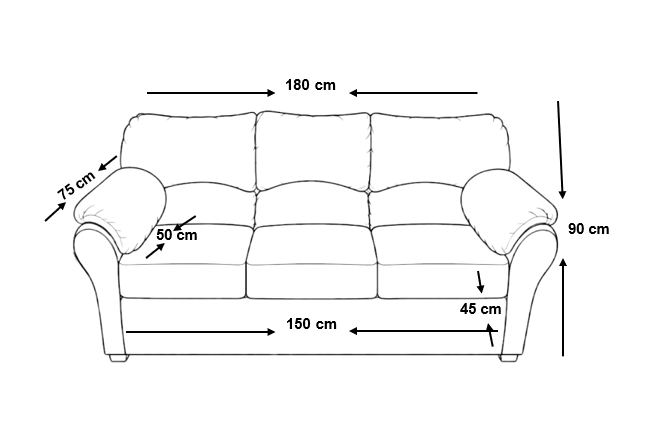 SOFA MUEBLERÍA LATINA DECO 3 CUERPOS FELPA - 4