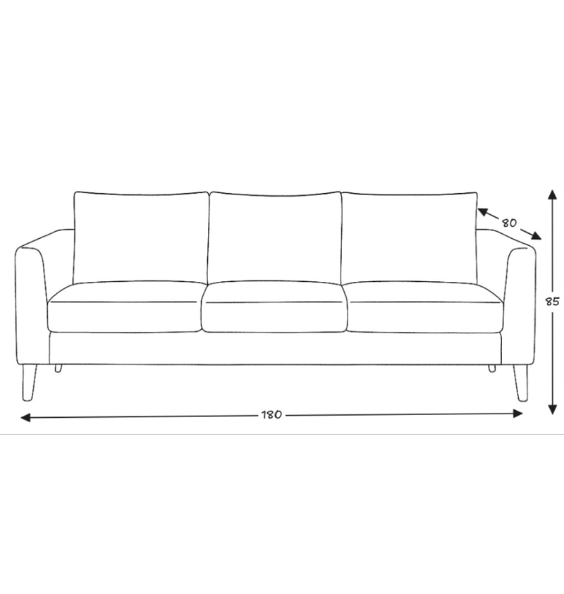 SOFA FELPA 3 CUERPOS ESTOCOLMO - 4