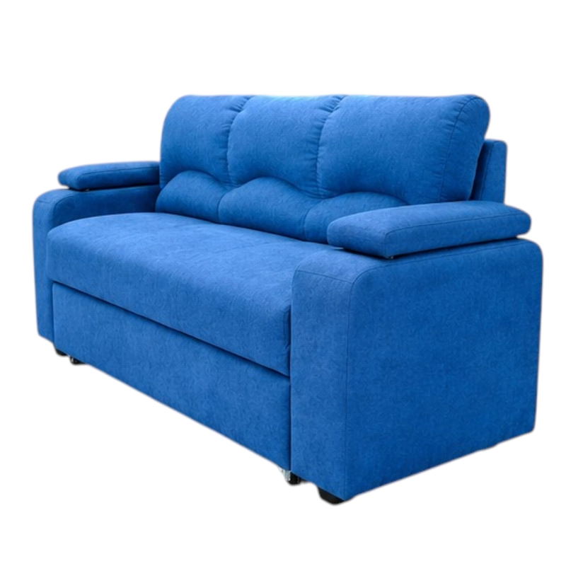 SOFÁ MUEBLERÍA LATINA DECO 3 CUERPOS LINO AZUL CAMA FUNCIONAL 2 PZ - 3