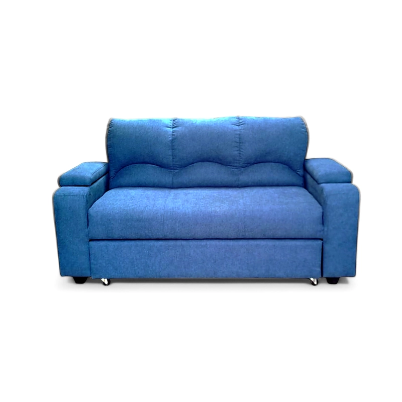 SOFÁ MUEBLERÍA LATINA DECO 3 CUERPOS LINO AZUL CAMA FUNCIONAL 2 PZ - 6
