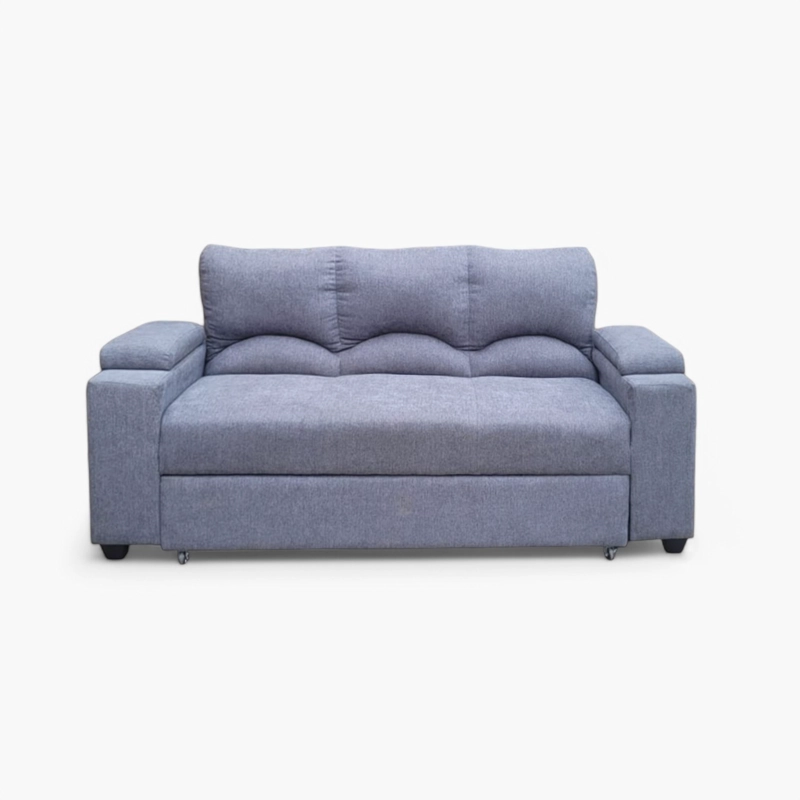 SOFÁ MUEBLERÍA LATINA DECO 3 CUERPOS LINO GRIS CAMA FUNCIONAL 2 PZ - 7